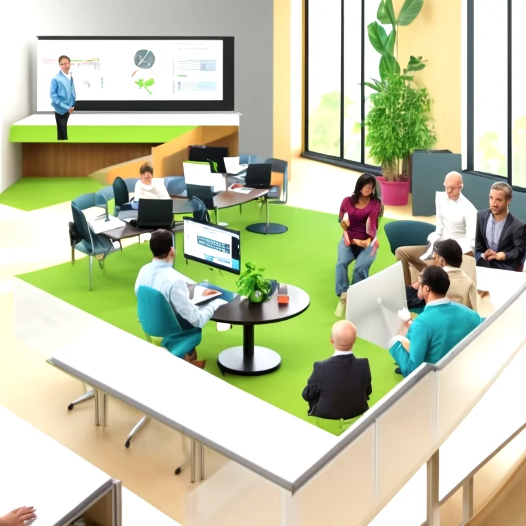 Trainer explaining project management concepts
